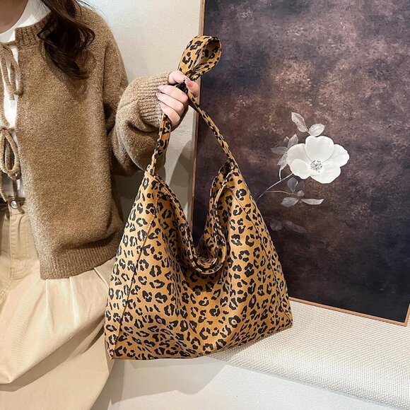 Stylish Leopard Print Suede Bag - Lightweight Women's Handbag for All Occasions - Picture 6 of 7